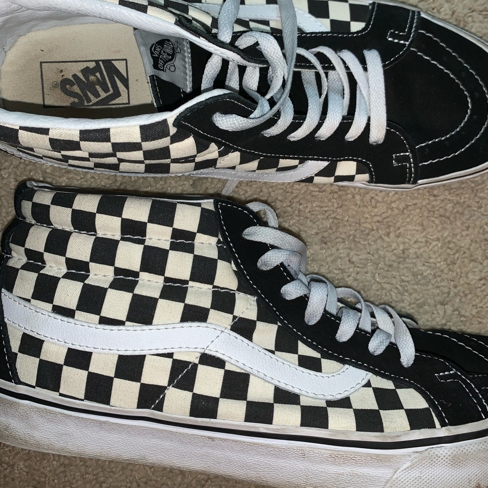 Checkerboard Print Vans Hi